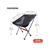 Dashanshop Pacoone Ultra Hafif Katlanır Sandalye Küçük Sandalye Alüminyum Alaşımlı Kamp Plaj Piknik İçin Altın