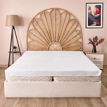 Soft Sane Basic Çift Kişilik Sıvı Geçirmez Lastikli Alez - Beyaz - 160x200 Cm Çok Renkli