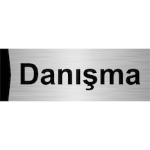 Danışma 10x20cm Gümüş Renk Metal Yönlendirme Levhası