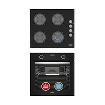 Simfer 10 Fonksiyon Airfry Siyah Dijital 2'li Ankastre Set (8215 Fırın + 3500 Ocak)
