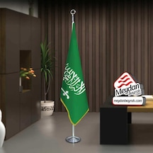 Suudi Arabistan Krallığı Bayrak -ofis -makam-toplantı Odaları -direkli -saçaklı Makam Bayrağı 1