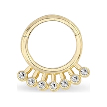 Yedi Taşlı Altın Helix Piercing