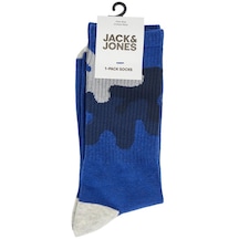 Jack&jones Jacathletıc Camouflage Tennıs Sock Mavi 001