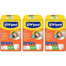 Canped Emici Külot M Beden Orta Boy Hasta Bezi 90 Adet 3x30 Paket