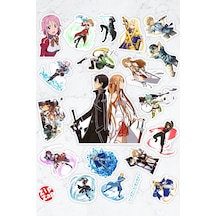 Sword Art Online Sao Anime Sticker Paketi 20 Adet Çok Renkli