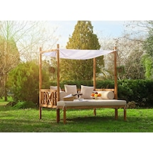 Mandu Exclusive Ahşap Bahçe Yatağı (Daybed) Bej Mandu Exclusive Ahşap Bahçe Yatağı (Daybed) Bej