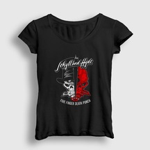 Presmono Kadın Jekyll Hyde Five Finger Death Punch T-shirt Siyah