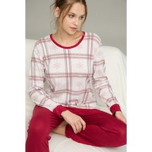 Siyah İnci Örme Pamuklu Pijama Takım25240236 Çok Renkli