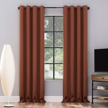 Nordic 2'li Paket Tiyatro Sınıfı Extreme Total Blackout Gromet Perde Panel Çifti, 132 Cm X 160 Cm, Terakota