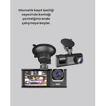 Üç Kameralı Araç Kamerası Full Hd Gece Görüş G-sensör -