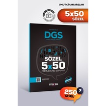 Dgs 2026 Sözel 5x50 Deneme Sınavı Tamamı Pdf Çözümlü Yeni Müfredat