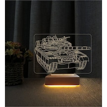 Tank Tasarımlı 3d Led Masa Lambası Doğum Günü Tank Tasarımlı 3d Led Masa Lambası Doğum Günü
