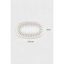 12'li Valencia Oval Kayık Tabak 16cm Dijital Sierra Rinart Krem