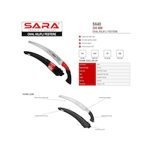 Sara S648 Oval Kılıflı Testere 300 Mm, Isıl Işlem Görmüş Orta Diş, Fiber Sap