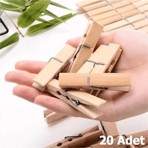 20 Adet Bambu Çamaşır Mandalı 5 Diğer