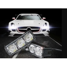 Teknoclub Araba Gündüz Ledi - 2x3 Power Ledli - 9w - 12v Led Yüksek Güç Gündüz Farları, Su Geçirmez