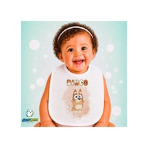 Bluey Keten Bebek Mama Önlüğü Yumuşak - Emici - Yıkanabilir - Özel Tasarım P021 Çok Renkli