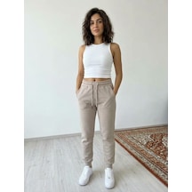 Ela 3 İp Şardonlu Kışlık Bayan Eşofman Altı Bebe Mavi