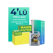 Mann Renault Megane 1.2 Benzin Tce Filtre Bakım Seti Liqui Moly Motor Yağlı (2016-2019) 4 Lü -