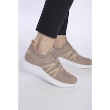 Erkek Spor Full Ortopedik Hafif Sütlü Kahve Yazlık Sneaker Ayakka Sütlü Kahve