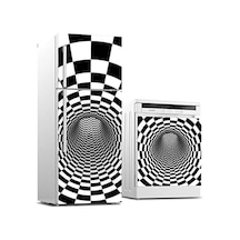 Buzdolabı Ve Bulaşık Makinası Beyaz Eşya Sticker Kaplama 3d Tünel Diğer