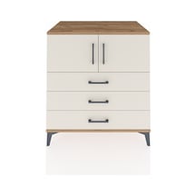 Kronos Şifonyer 2 Raflı 3 Çekmeceli 2 Kapaklı 88x59x96 Çam-ay... Çam