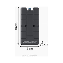 1 Adet Tekrar Kullanılabilir Jel Dolgulu Buz Aküsü, 18x9.5x2cm 300 Gr, Premium Kalite, Gri Renk 4296