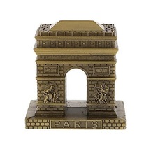 Vintage Metal Fransa Paris Zafer Kemeri Biblo Antik Bronz 8 Cm