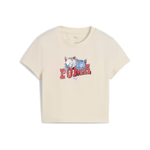 Puma Graphıc Kıtten Baby Kadın Tişört 633290 87 Beyaz