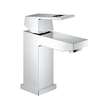 2313300a Eurocube S Boy Tek Kulplu Tek Delikli Banyo Bataryası Az Tahliye - 1,2 Gpm, Starlight Krom Açık Bej