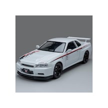 Nissan Skyline Gt-r R34 Nismo Edition Beyaz 1/24 Model Araba