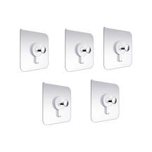 Yapışkanlı Hanger Vidasız Eşya Ürün Taşıma Askılık 5 Adet-al4344 Şeffaf