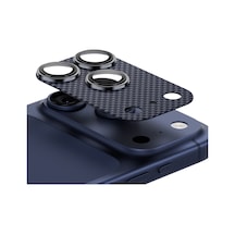 Apple Uyumlu   iPhone 17 Pro Benks Armorwarrior Aurora Serisi Kevlar Kamera Lens Koruyucu Mavi