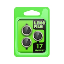 Apple İphone 17 Pro Raze Metal Kamera Lens - Gri -