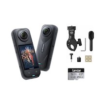 Insta360 X5 Aksiyon Kamerası - Motosiklet Kiti 256 Gb Siyah