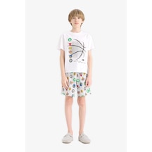 DeFacto Erkek Çocuk NBA Current Teams Pijama Takımı Kısa Kollu Üst Şort E2700A825SMWT34