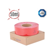 Reflektör Reflektif Petekli Şerit Bant 5 Cm X 50 Metre Kırmızı Tüvtürk Uyumlu Bant Marketim