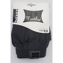 Tutku Erkek Lacivert Penye Düğmeli Boxer 5'Li Paket 001