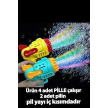 23 Delikli Pilli Köpük Baloncuk Makinesi Tabancası - Pilli Köpük Tabancası Bubble Gun Köpük Tabanca