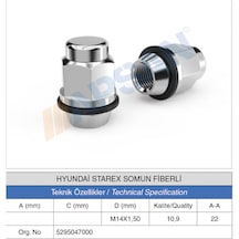 20 Adet Hyundai Starex Somun Fiberli