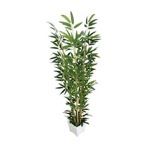Yapay Bambu Ağacı Premium Kalite 170cm 6 Gövdeli Beyaz Saksılı