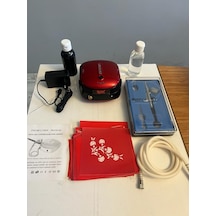 Enhavalı Şarjlı Airbrush Mini Boya Tabancası Geçici Dövme Seti Boya ve Desen