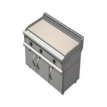 Karacasan Endüstriyel 900 Seri Dolaplı 120 Cm Elektrikli Düz Pleyt Kanallı Izgara