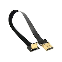Hdmı To Hdmı 90 Derece Açıkhis Fpc Yassı Esnek / Ribbon Kablo