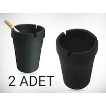2 Adet Oto Araç İçi Siyah Kokusuz Dumansız Yanmayan Küllük