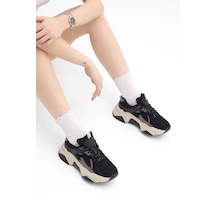 Tonny Black Rahat Kalıp Poli Taban Bağcıklı Sneaker Kadın Siyah Sneaker Tbcrn1903