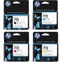 Hp 712 Siyah Kırmızı Mavi Sarı Kartuş Seti T210.230.250.630.650