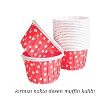 50 Li Renkli Muffin Ve Cupcake Kağıdı Noktalı Kek Kalıbı, Tek Kullanımlık Fırın Kağıdı, Isıya Dayanıklı Pişirme Kabı Karışık Renkler