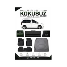 Peugeot Partner 2009 Model Aracınıza Özel 4d Karbonlu Kauçuk Paspas Takımı Ve Bagaj Havuzu