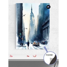 Amerika Newyork Caddesi Poster - Afiş - Dekoratif Duvar Posteri